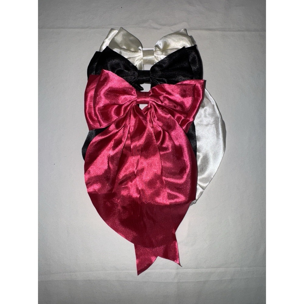 Large Bow Hair Clips - Set Of Three
